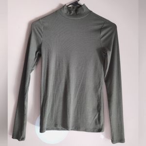 Green Mock Turtleneck Sweater